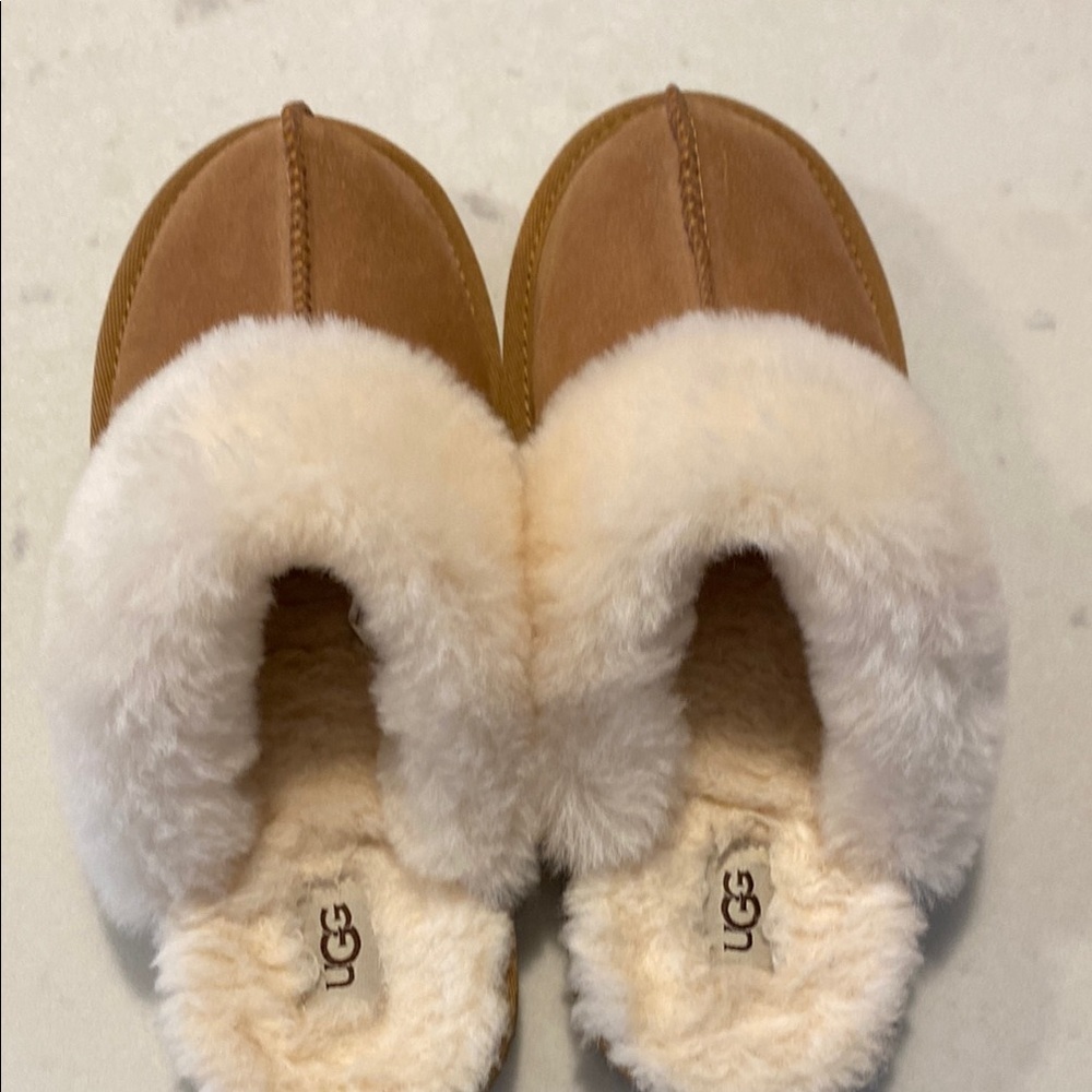 UGG Tan and Cream Slippers